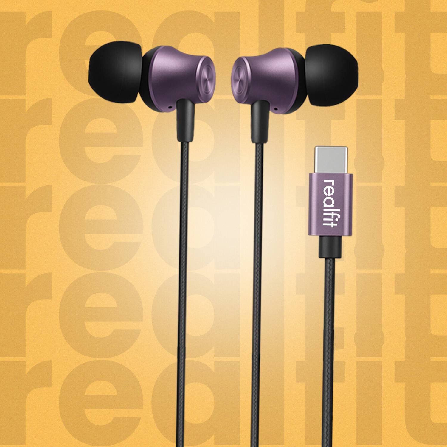 REALFIT Type-C In-Ear Earphones Wired Clear HD Sound Mic
