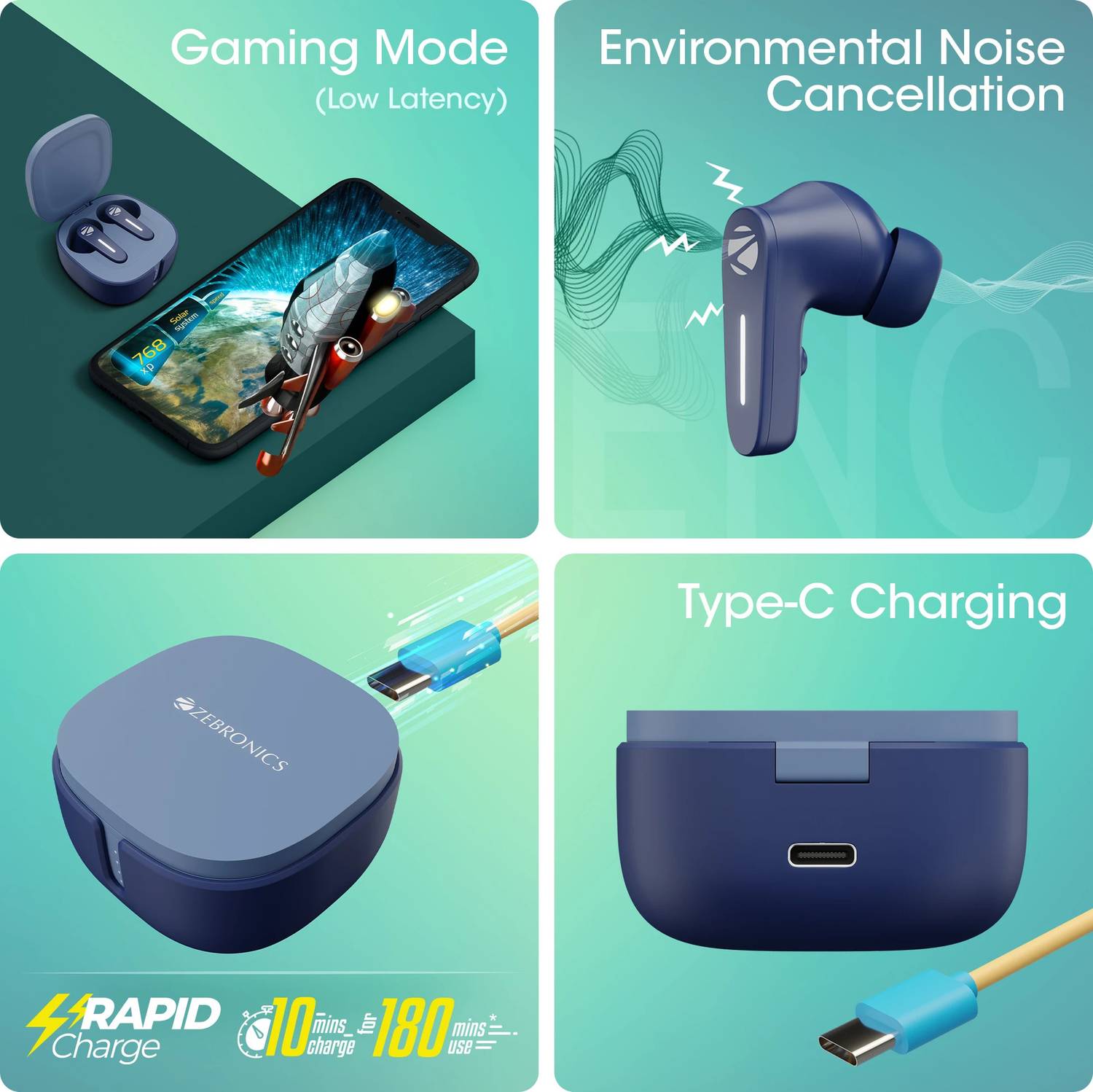 ZEBRONICS Zeb-Sound Bomb 7 TWS Earbuds - Image 5