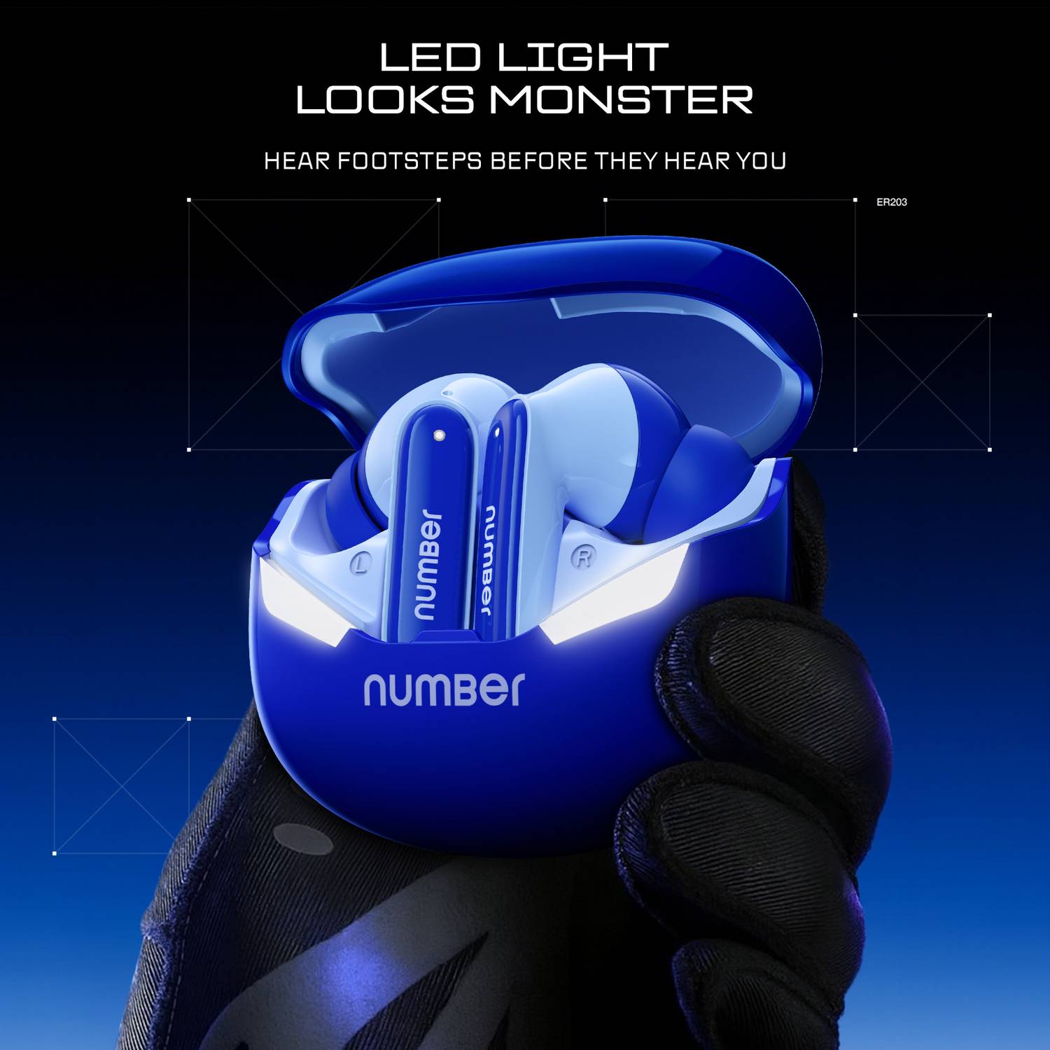Number Super Buds GTS9 with Monster LED Light - Image 2