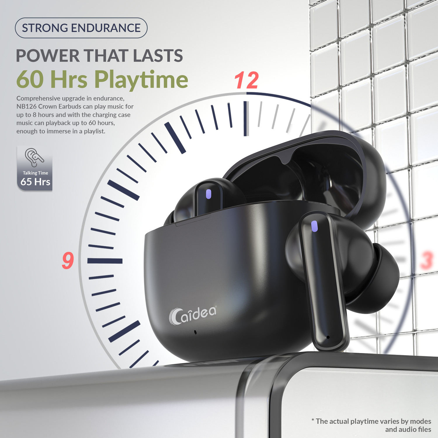 Image of Caidea TW88 Candy V5.4, Upto 60Hr Playtime* Dual Pairing Fast Charging Earbuds Bluetooth