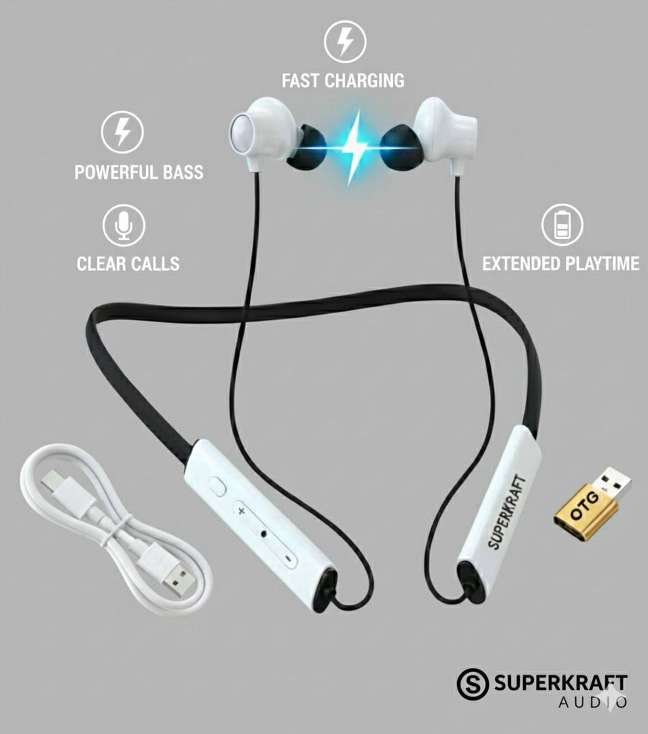 Superkraft 48hr Neckband Headphone - Image 1