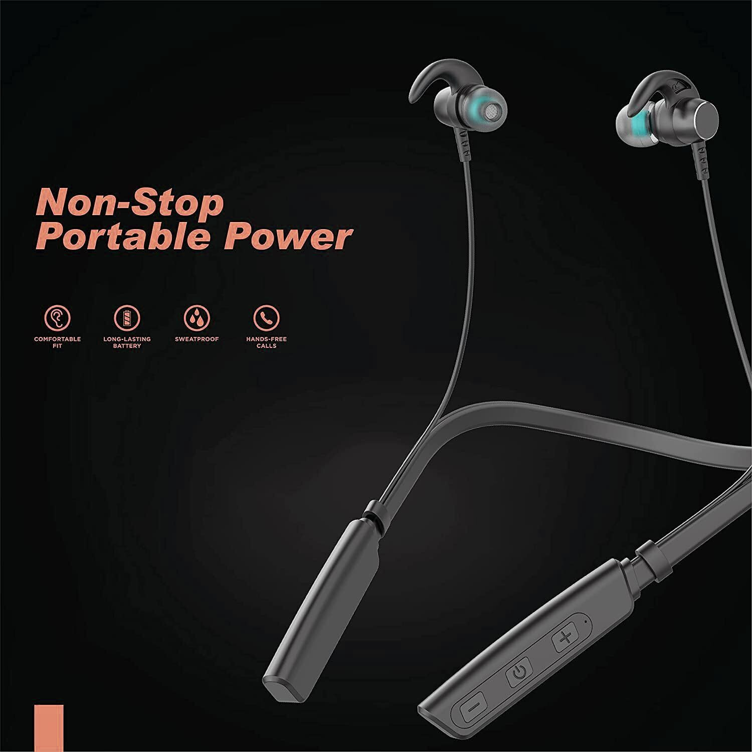 Image of FITRIC Upgraded Wireless Stylish Neckband With Deep Bass Bluetooth