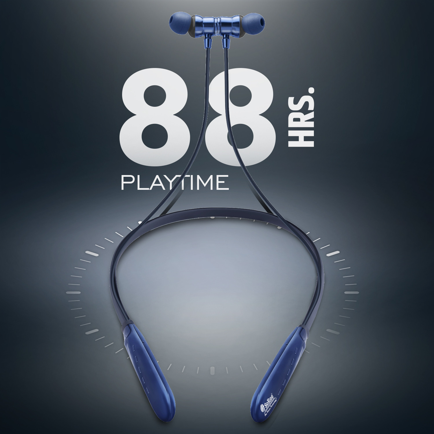 Image of Soroo Future Ultra Long Battery Neckband with 88 Hours Playback & ENC Mic Bluetooth
