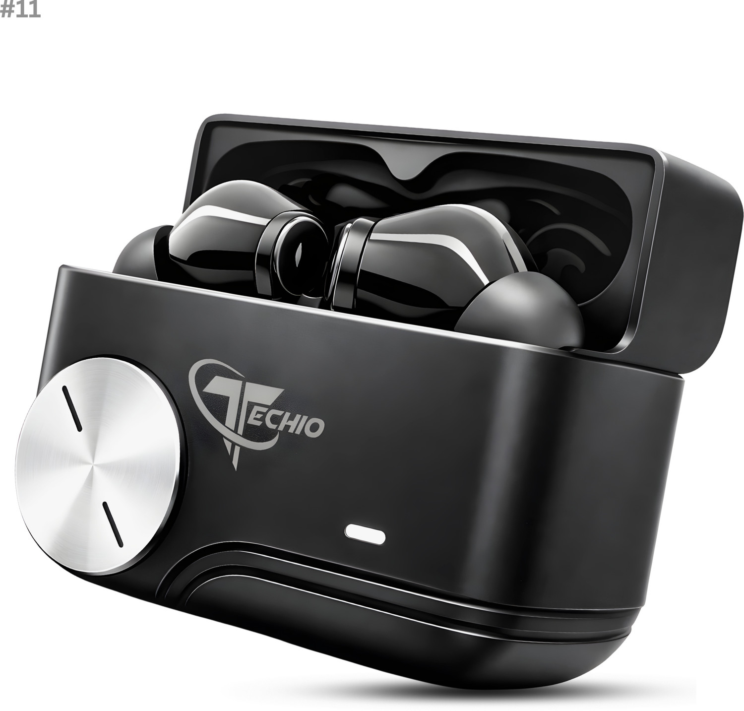 Image of TECHIO Bluetooth Earbuds for Gaming & Music, Crystal Clear Sound, Long Battery Backup Bluetooth