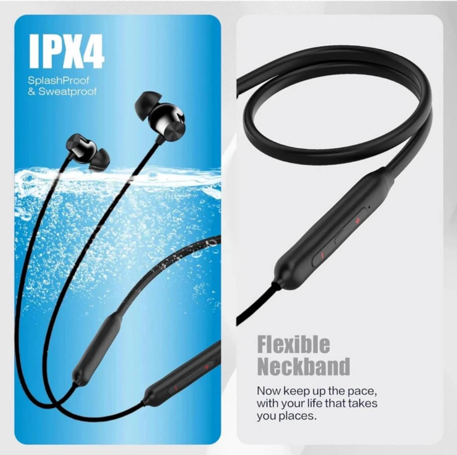 GOLYA Z2 ENC ONEPLUSE+ NECKBAND BLUETOOTH Headset Black - Image 2
