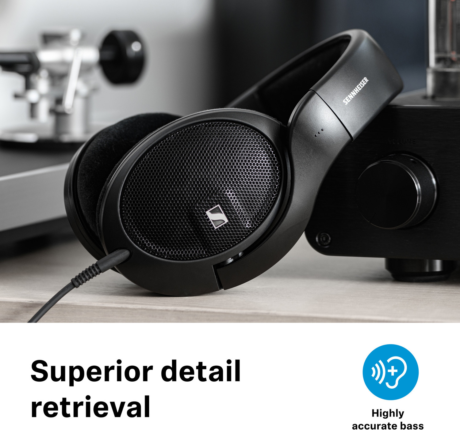 Image of Sennheiser HD 560S Over Ear Wired Audiophile Headphones with Open Back Design Wired without Mic