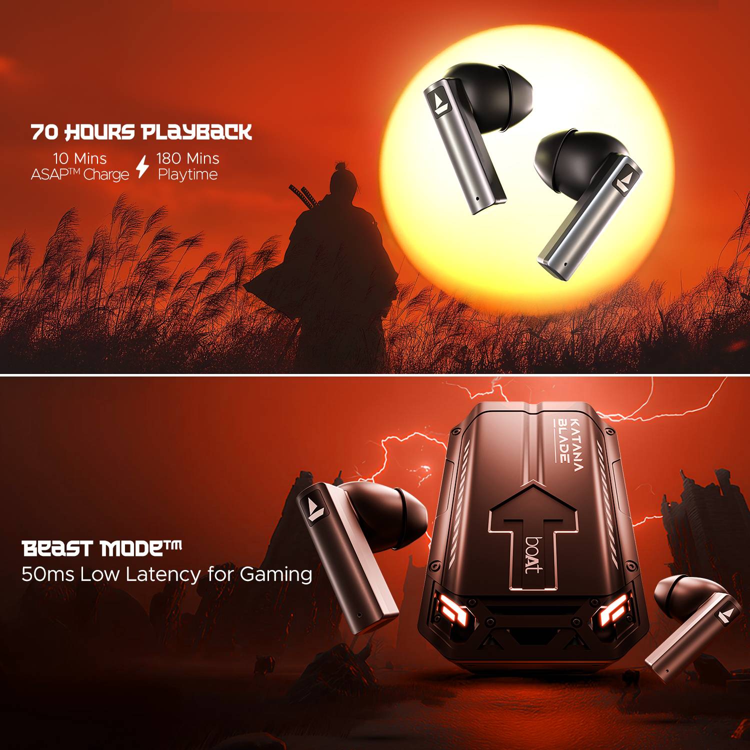 boAt Immortal Katana Blade Bluetooth Gaming Earbuds - Image 2