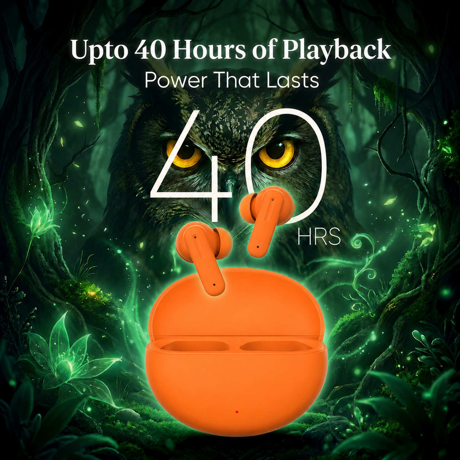 Image of Qeikim Nord 3pro True Wireless in Ear Earbuds with Dual Mic & AI Crystal Clear Call-10 Bluetooth Gaming Headset (Orange, True Wireless)