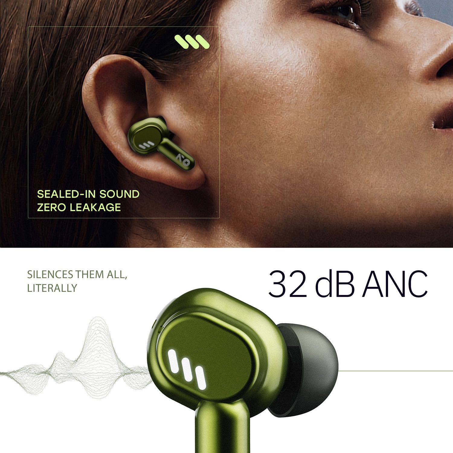 Image of GOBOULT Tenet Pro with ANC, 75H Playtime, 4 Mic ENC, Dual Pairing ,BT 6.0, 13mm Drivers Bluetooth