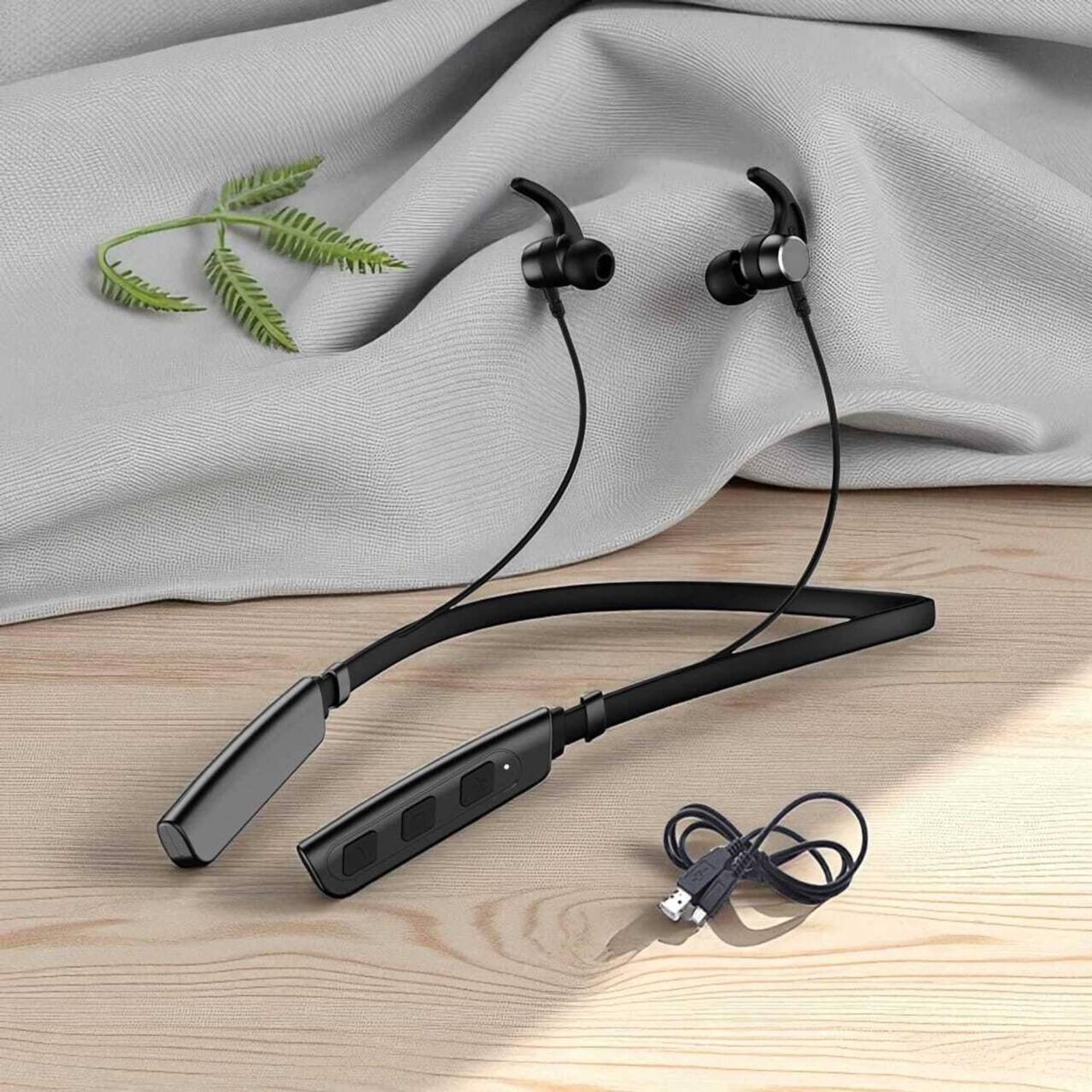 BAGATELLE NEW Bluetooth wireless neckband High Quality Sound 48hr Battery Backup Bluetooth Bluetooth & Wired