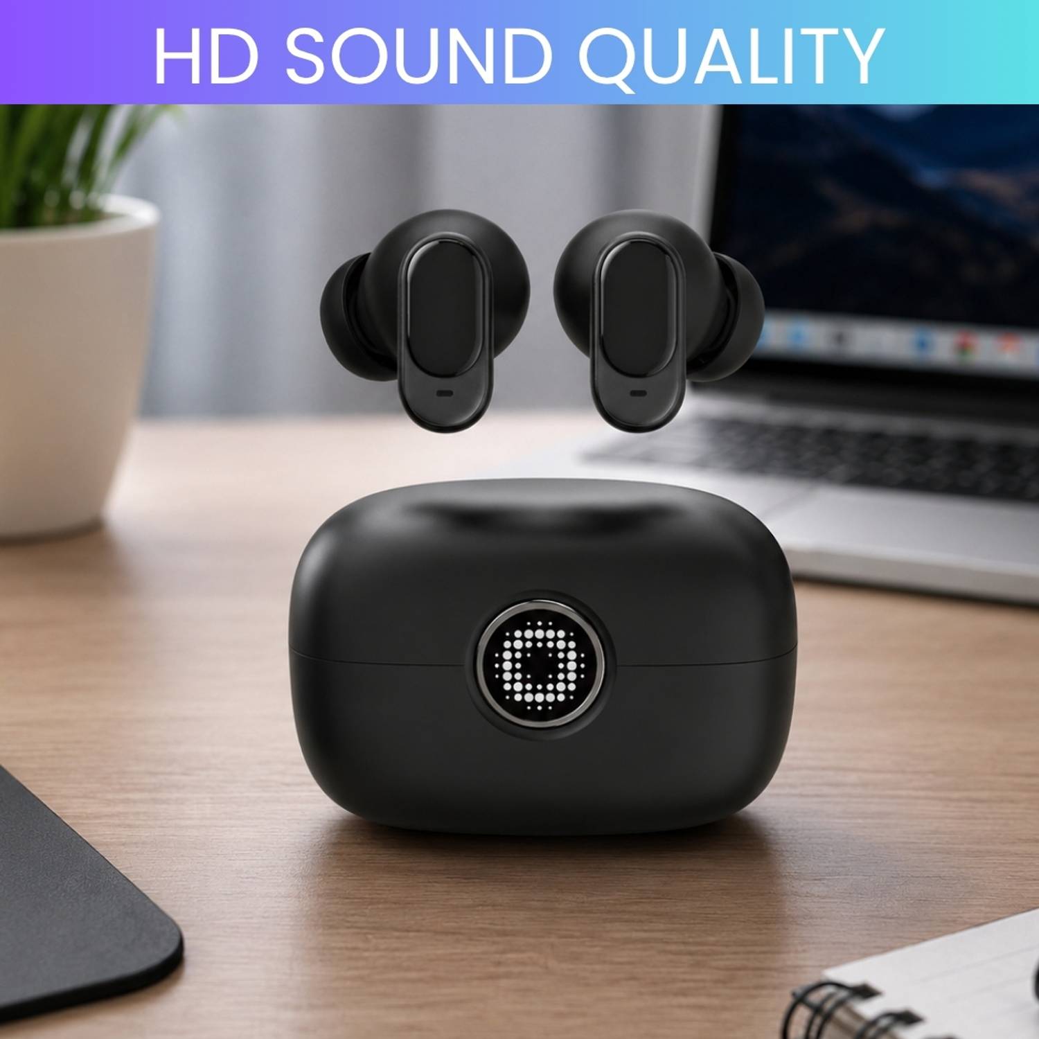 SACRO Bluetooth Wireless TWS Earbuds With ENC Noise Reduction, HD Sound QualityMI464 Bluetooth