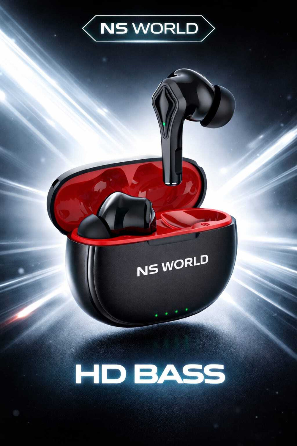 Image of NS WORLD Thar Roxx TWS Earbuds with Mic | Game On | Touch | Type-C | Wireless Earphones Bluetooth Gaming