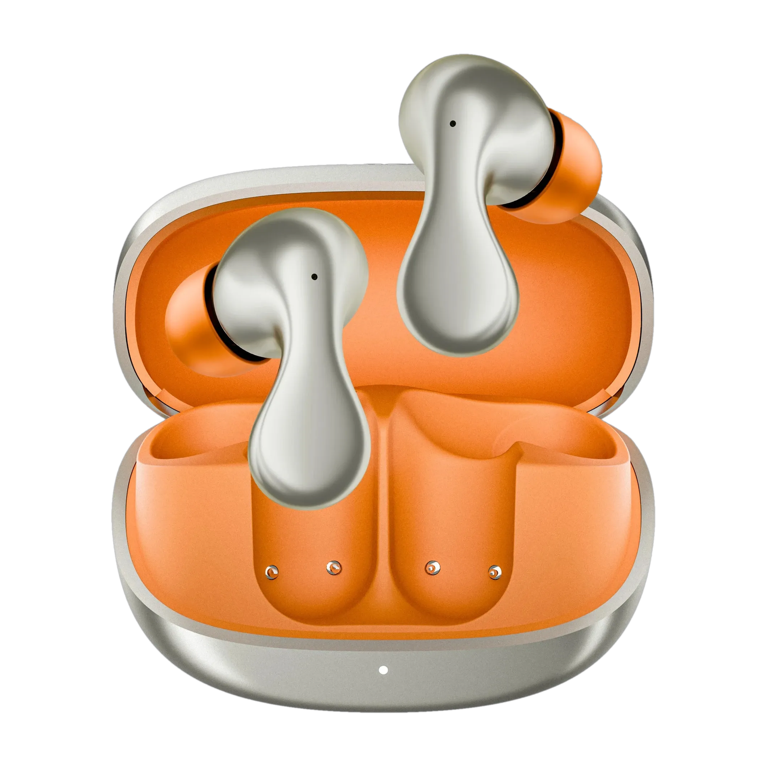 Image of Mivi AI-Buds (Breakthrough Launch), World's 1st Human-like AI, Android Only Bluetooth Headset (Silver, In the Ear)