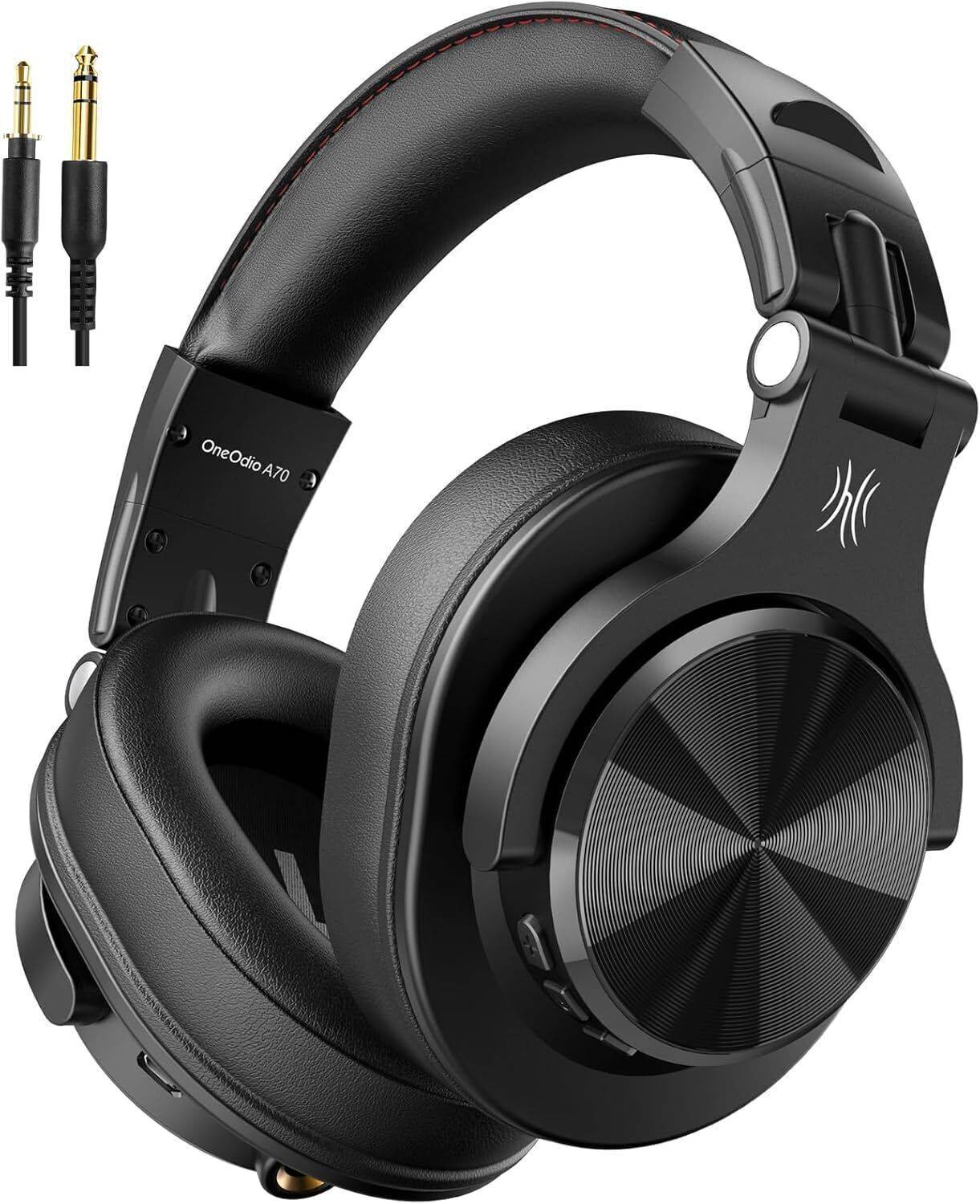 Oneodio A70 Bluetooth & Wired Headset (Black, On the Ear)