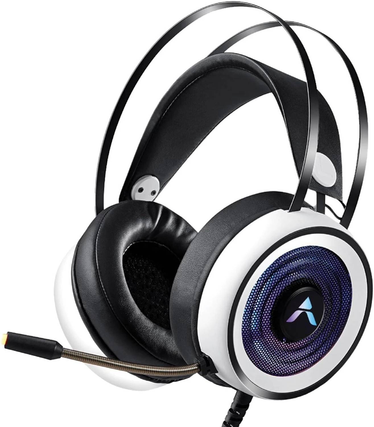 Adcom Striker Wired Over-Ear Gaming Headphones, RGB LED, 50mm Dri