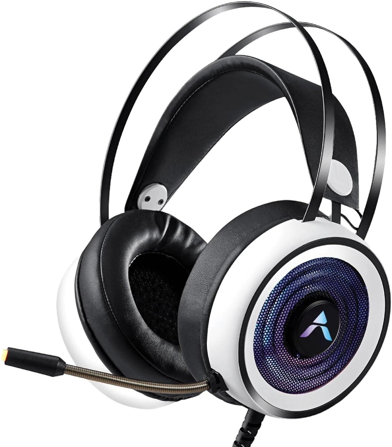 Image of ADCOM Striker Wired Over-Ear Gaming Headphones, RGB LED, 50mm Drivers, Mic 2M Cable Wired Gaming