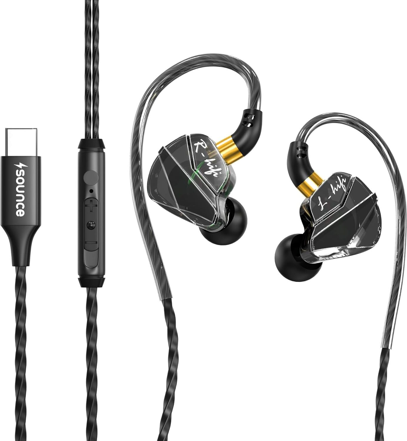 Image of sounce Type-C Wired Earphones with 14.2mm Driver, HD Mic & Deep Bass Wired