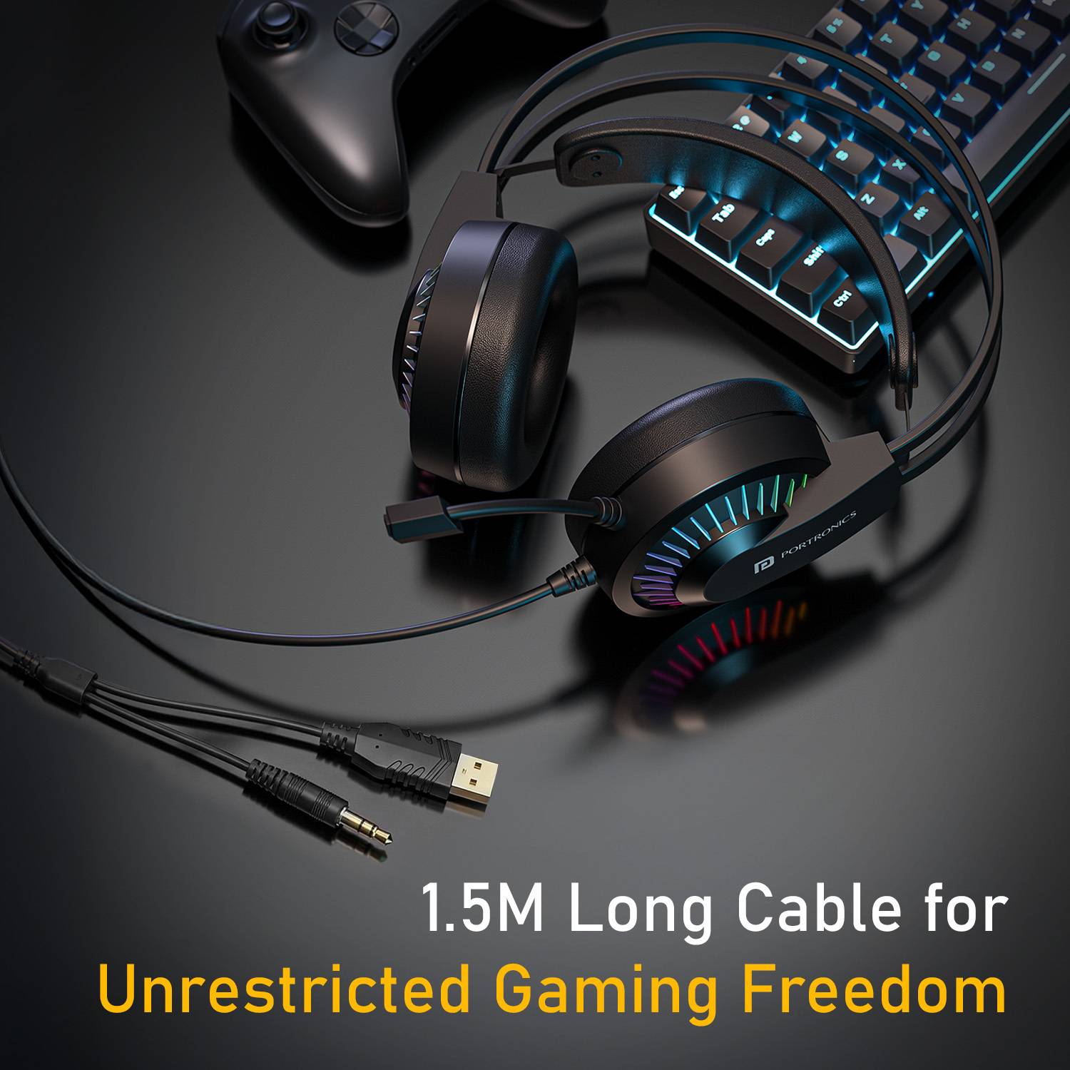 Portronics RAVN Premium Wired Gaming Headphone - Image 4