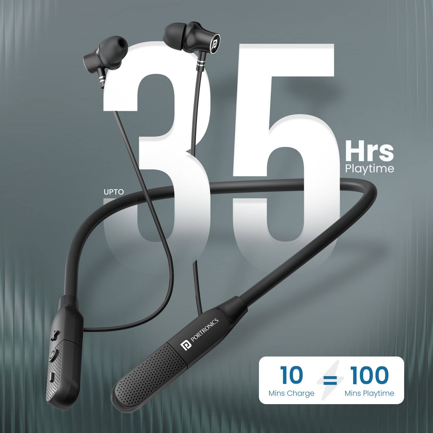 Portronics Harmonics Z13 Neckband 35H Playtime - Image 2