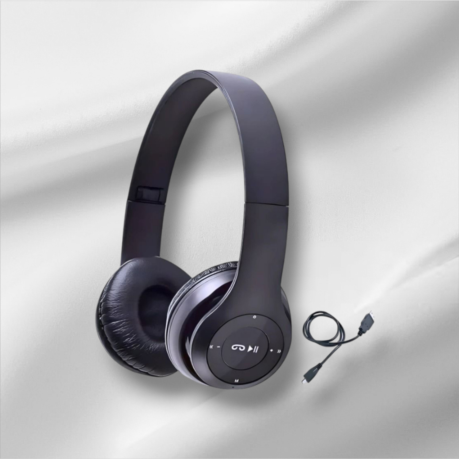 Image of TWS Gaming Style Headphones with Mic, SD Card Slot, Long Battery P4 Bluetooth & Wired