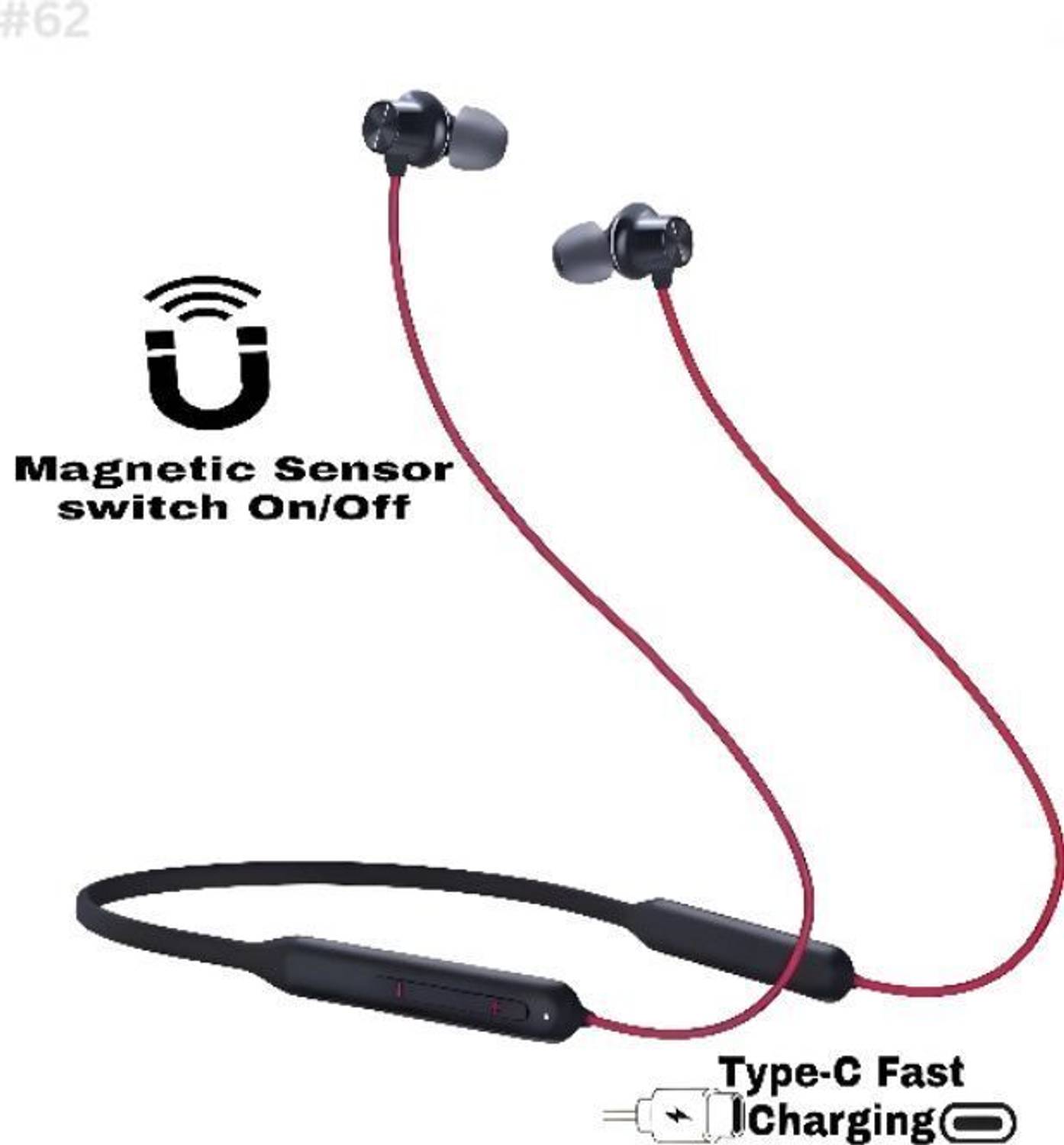 urooj More Battery 65 Hours Neckband Bluetooth Headphone Earphones_HHH Bluetooth & Wired