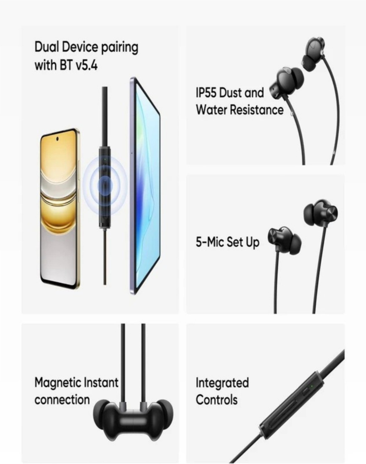 Image of Mozahidul Telecom Realme Buds Wireless 5 Lite with Bluetooth & Wired