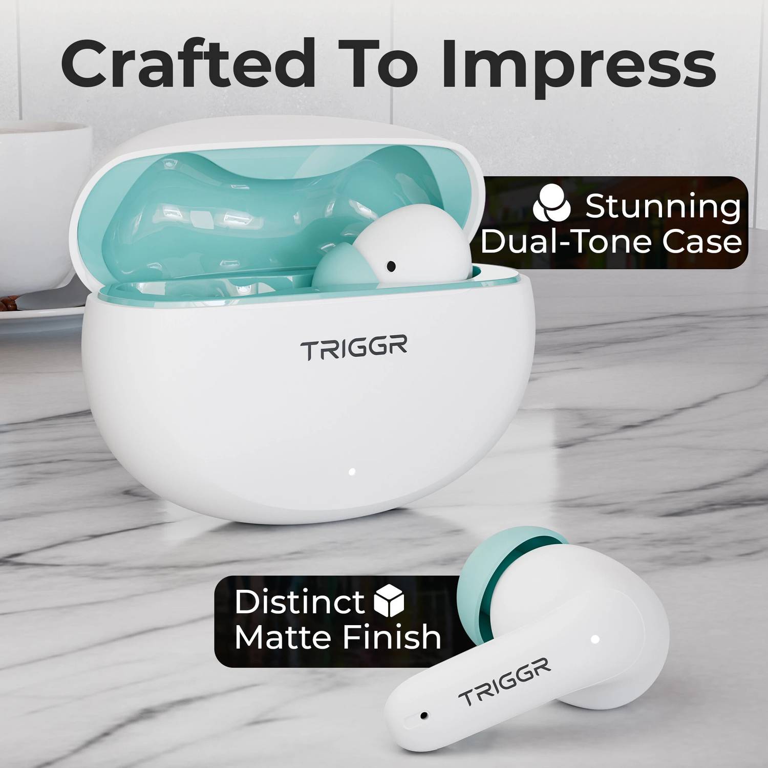 TRIGGR Ultrabuds N3 with Crisp Calling, 50H Playtime, 13mm Drivers, - Image 3