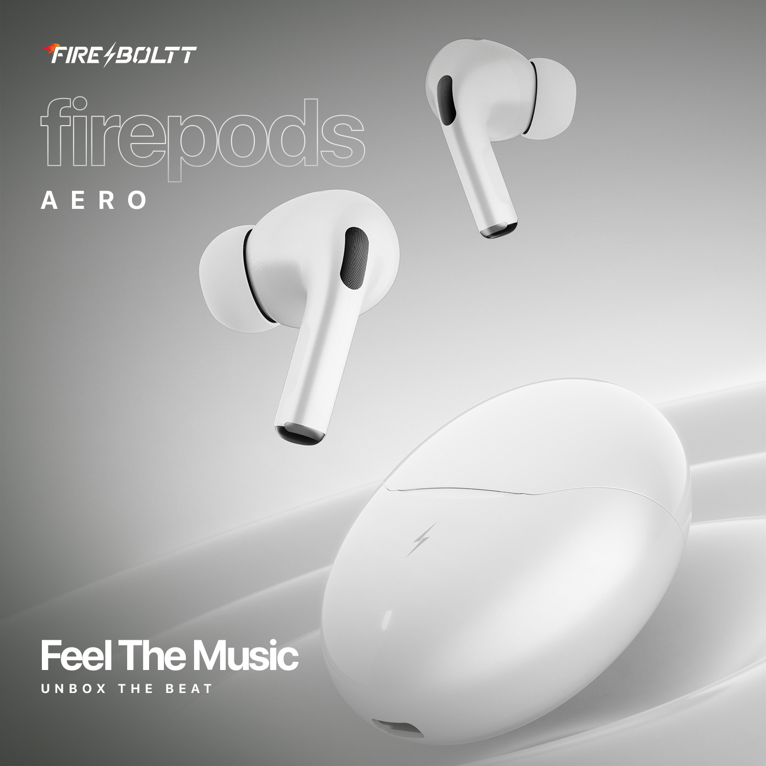 Image of Fire-Boltt Aero TWS Earbuds, Custom EQ Profiles, 50H Battery, Quad Mic ENC, BT 5.4 13mm Bluetooth