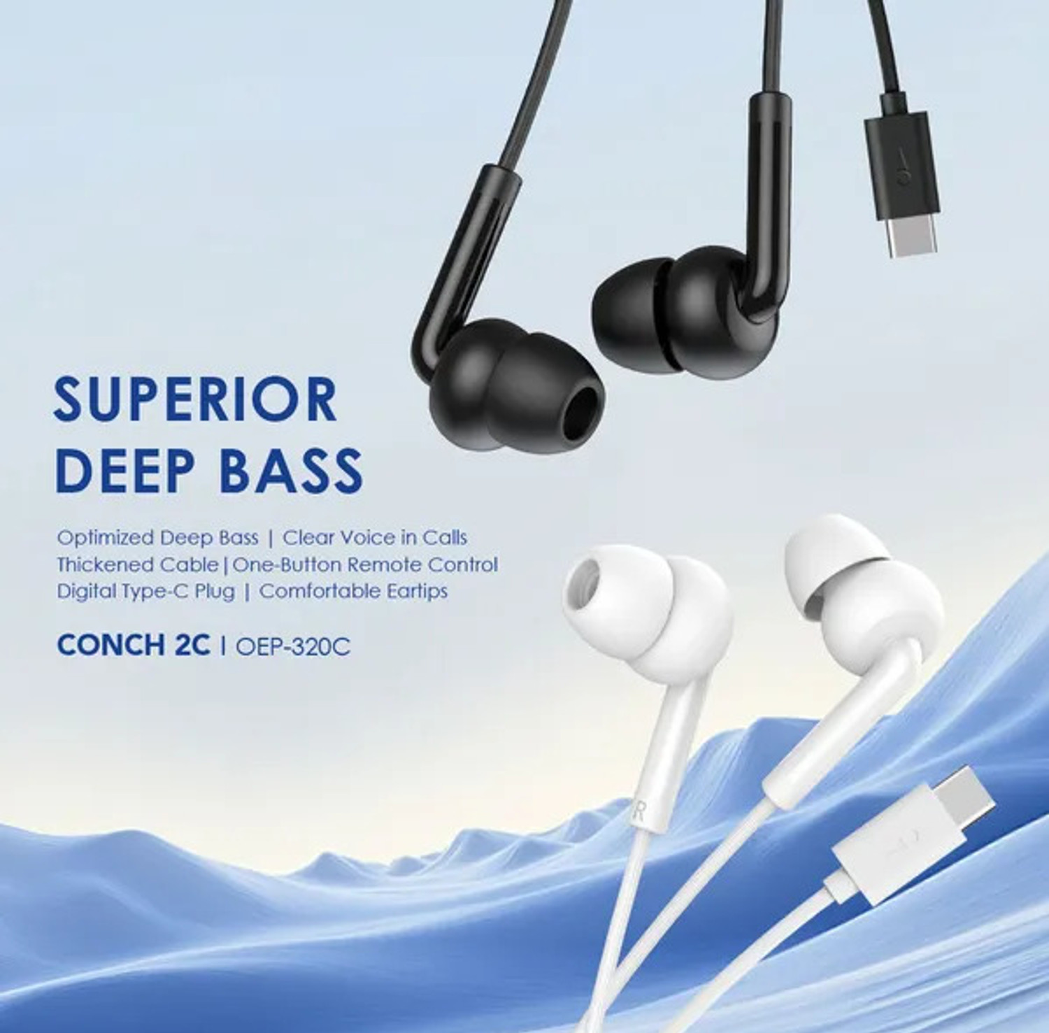 Image of ORAIMO CONCH 2C Type-C In-Ear Wired Earphone white Wired