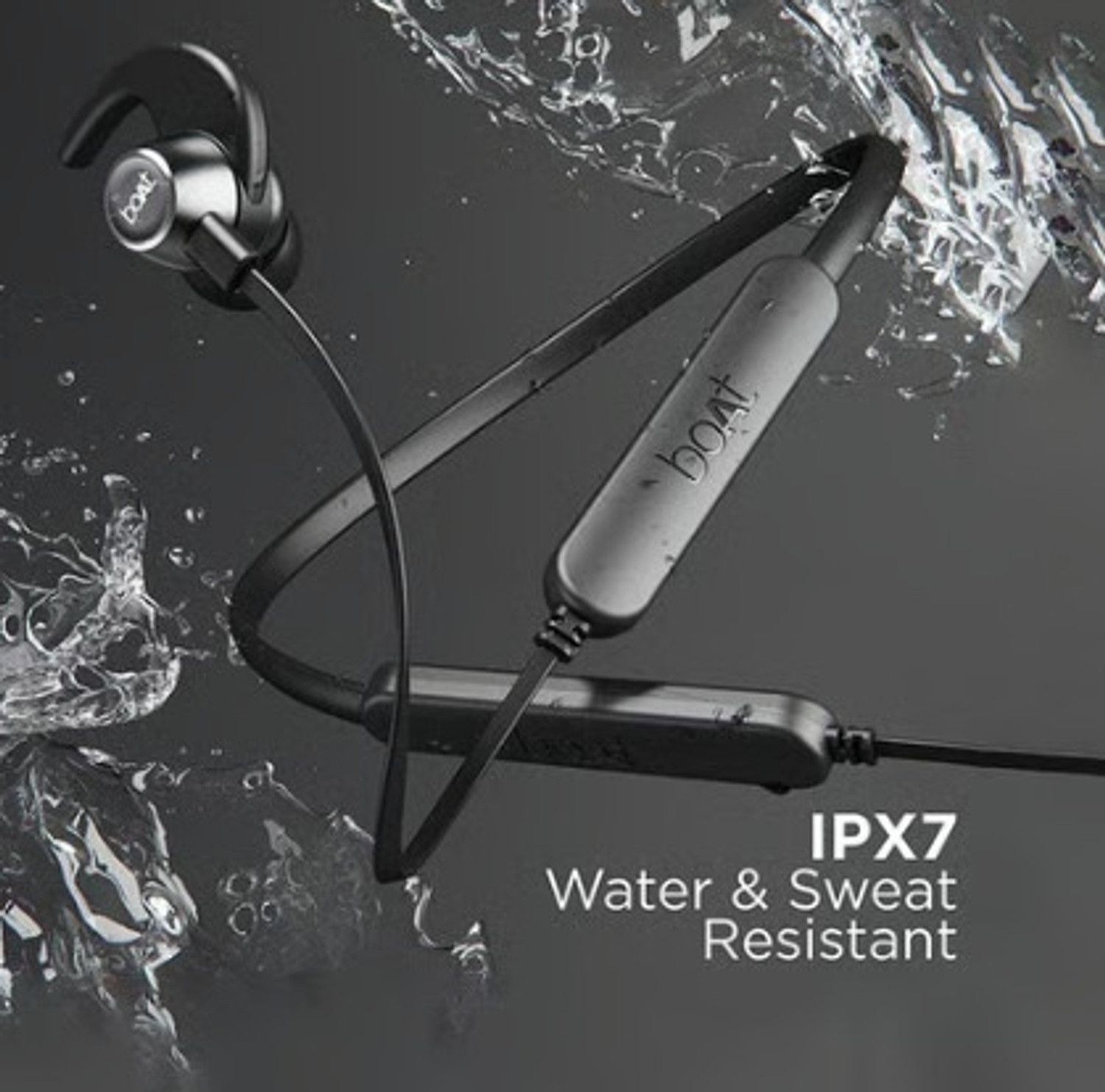 Image of Fyndra Neckband Earphones (Black) Bluetooth
