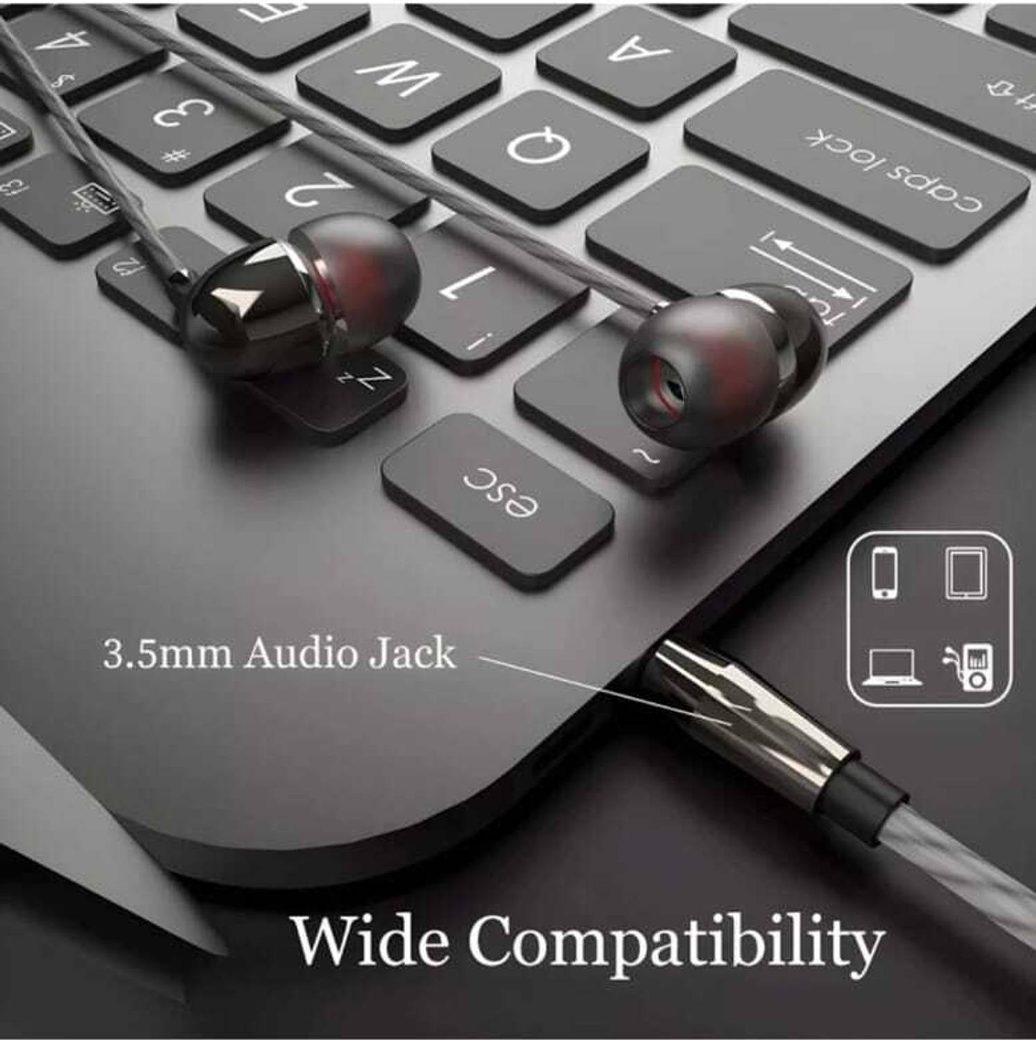 GWALBROS KDM M8 Wired Headphones - Image 4