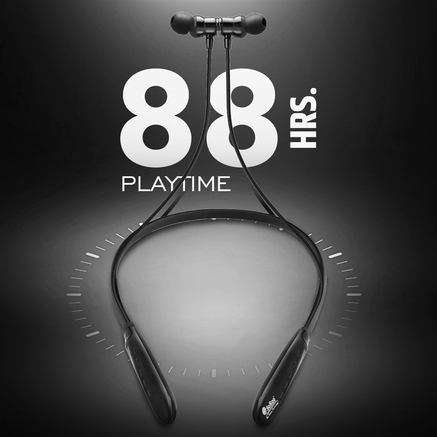 Image of Soroo Future Wireless Neckband with ENC Noise Cancellation & HD Sound Bluetooth