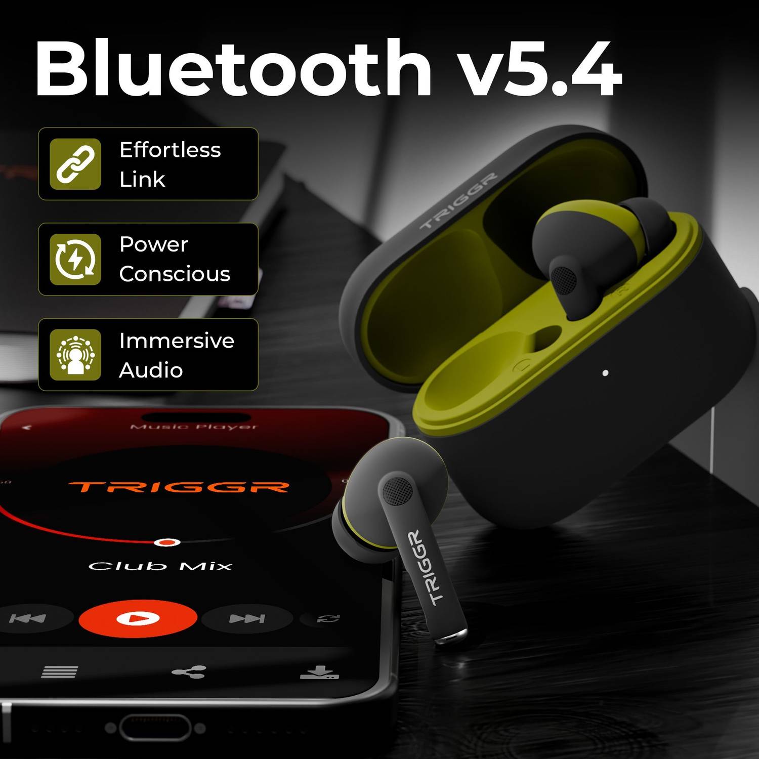TRIGGR Ultrabuds N4 with Premium Finish, Rubber Grip Design, 40H - Image 4