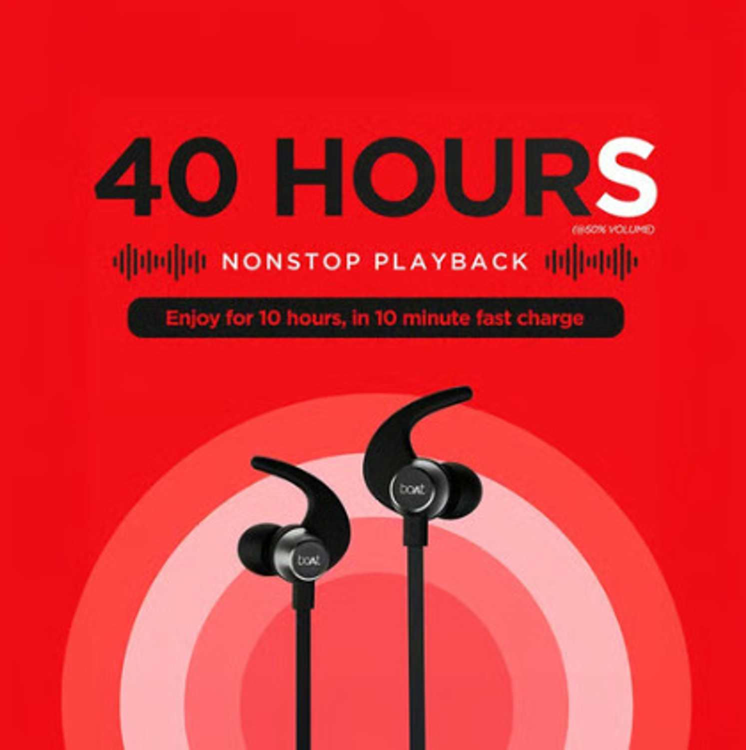 Image of Fyndra Neckband Earphones (Black) Bluetooth