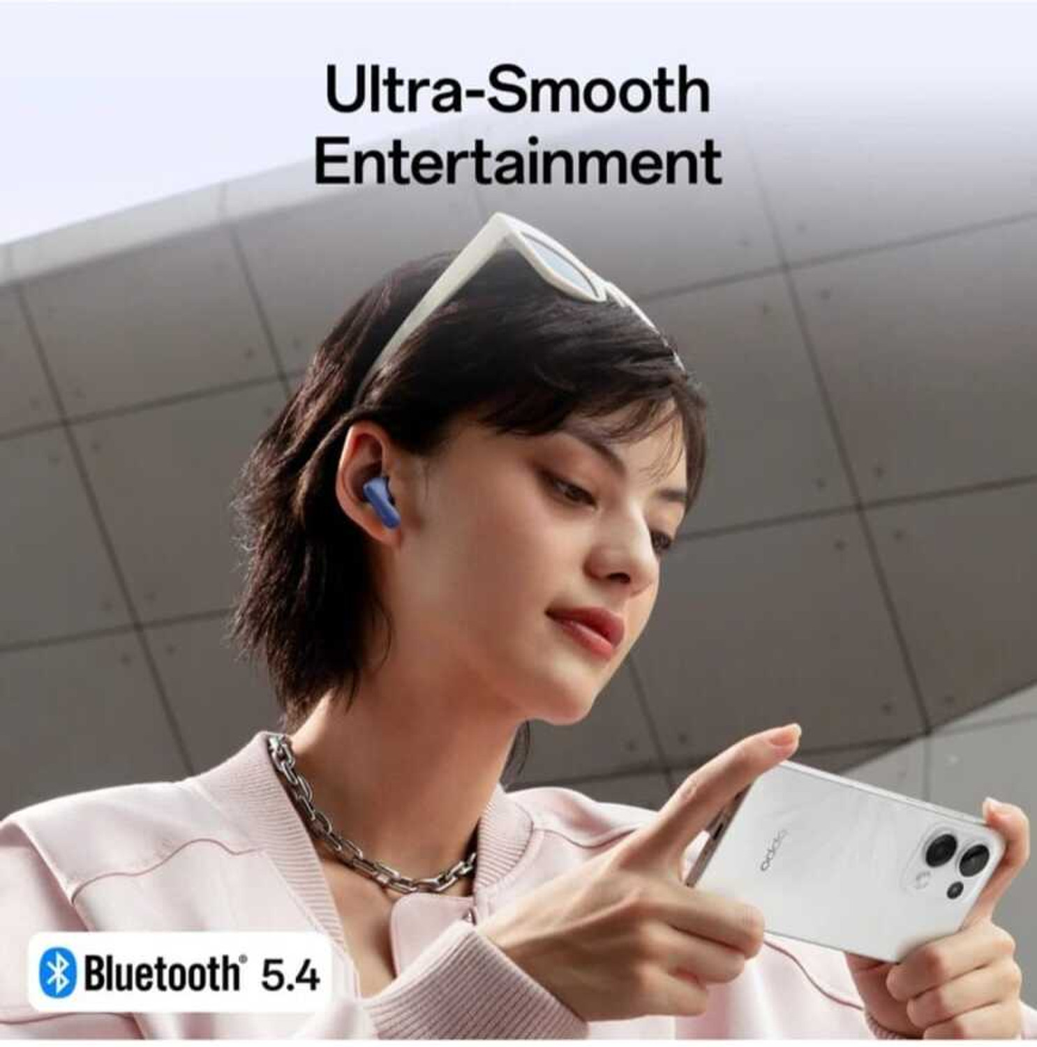 Image of OPPO Enco Buds3 Pro+ with ANC Bluetooth Headset (Off White, True Wireless) Bluetooth