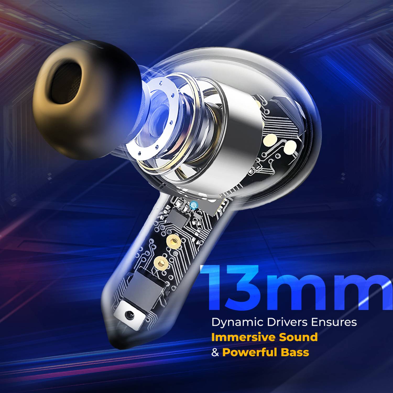 PTron Basspods Flare Bluetooth Earbuds - Image 3