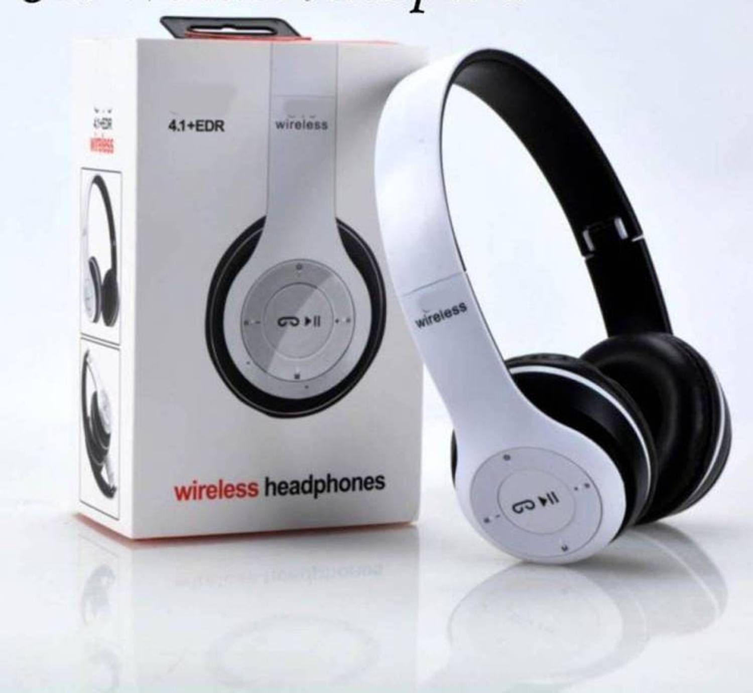 BUFONA B47 Wireless BT Headphone with Mic &FM+SD Card Foldable Ea