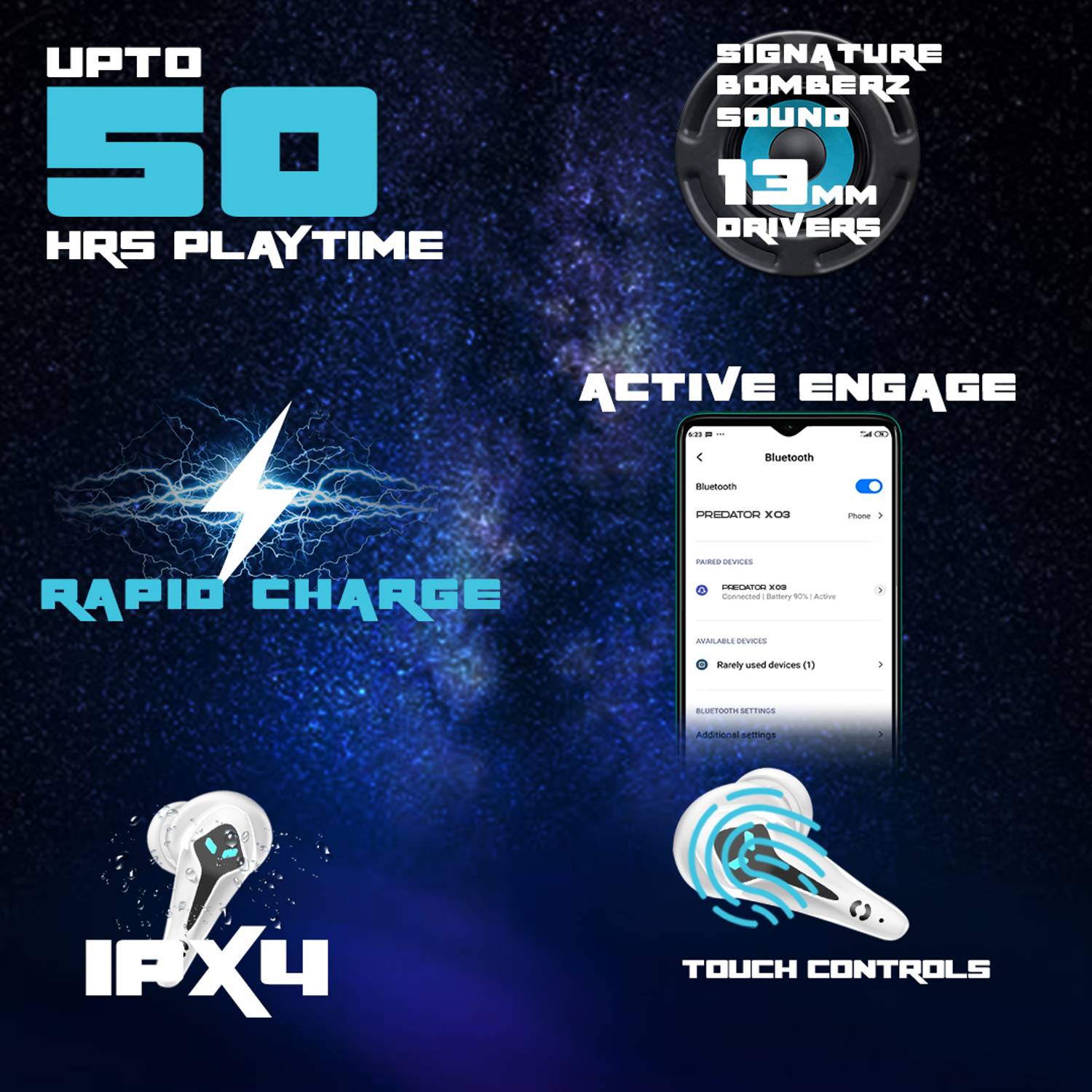 HOPPUP Predator Xo3 Gaming Earbuds - Image 2