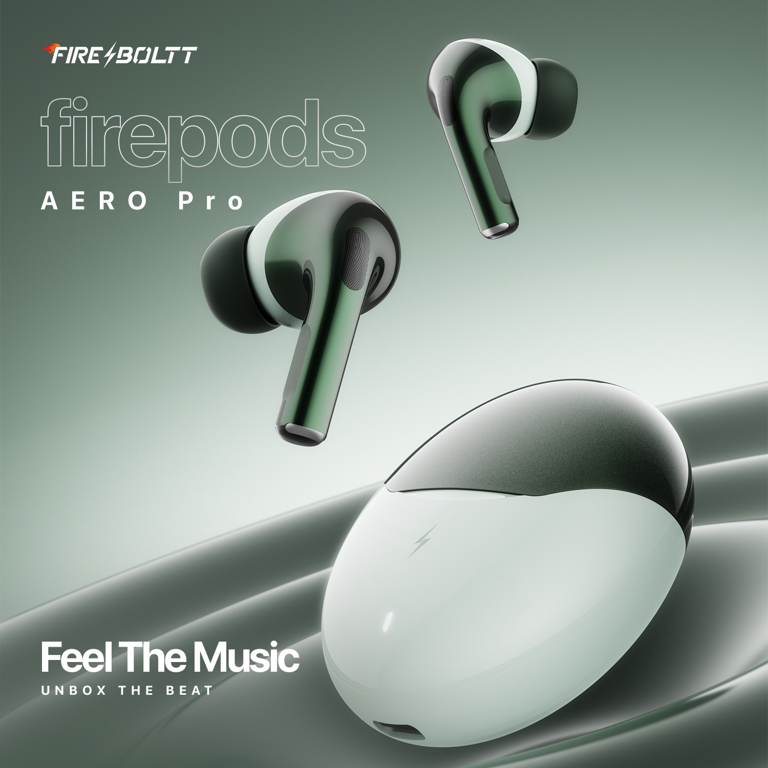 Image of Fire-Boltt Aero Pro TWS Earbuds, Custom EQ Profiles, 50H Battery, Quad Mic ENC, BT 5.4 Bluetooth