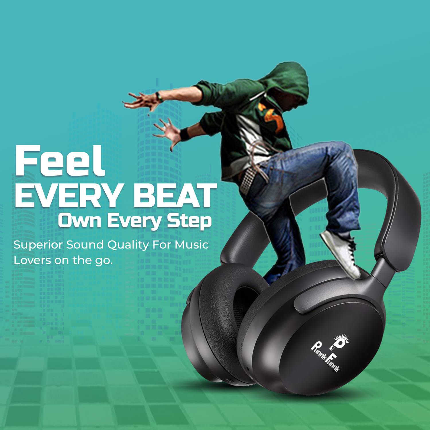PunnkFunnk Wireless Bluetooth Headphones - Image 4