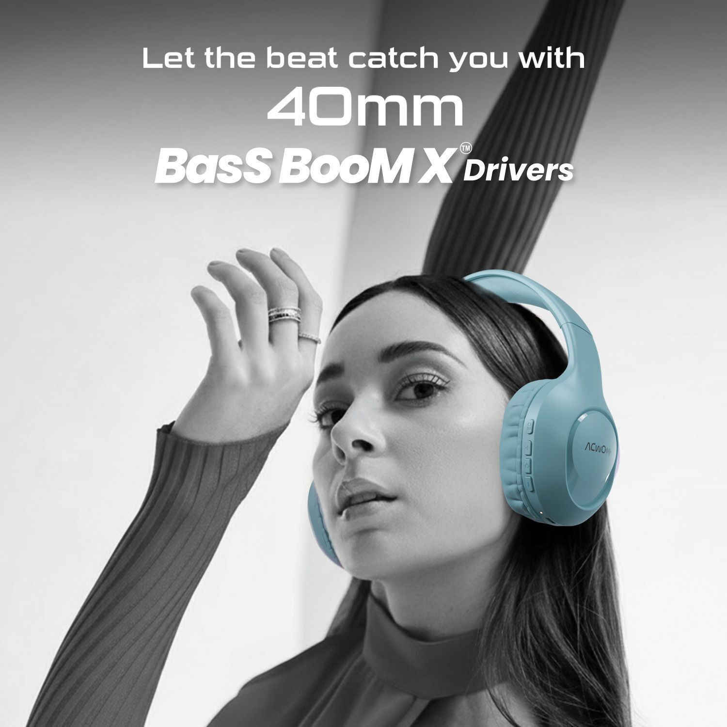Image of ACwO TwISTER 313 with 40mm Drivers, AI-ENC, Dual Device Connectivity Bluetooth & Wired