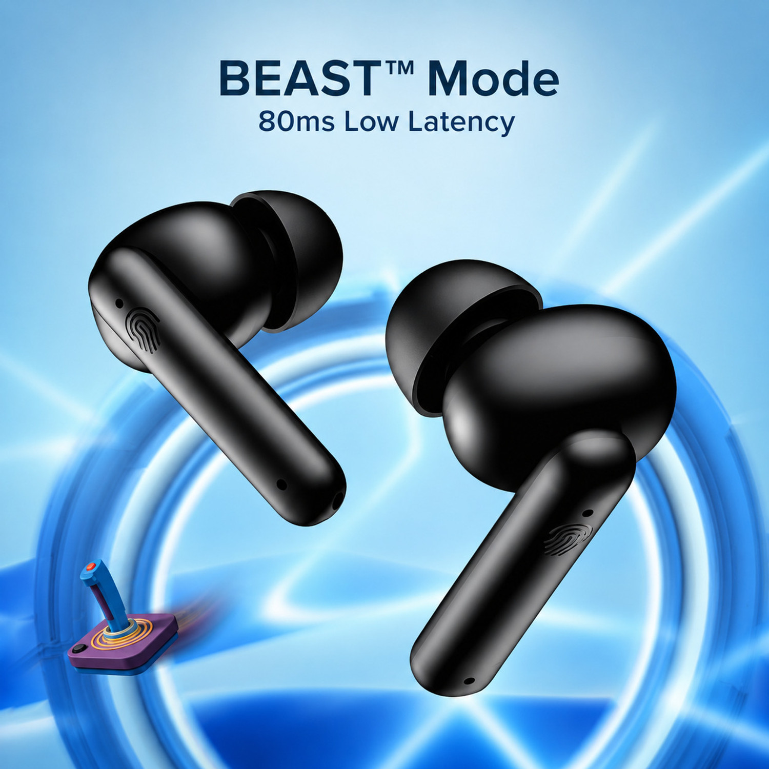 Image of Thirty First Earbuds for Boat 141 Airdopes Wireless Black Bluetooth