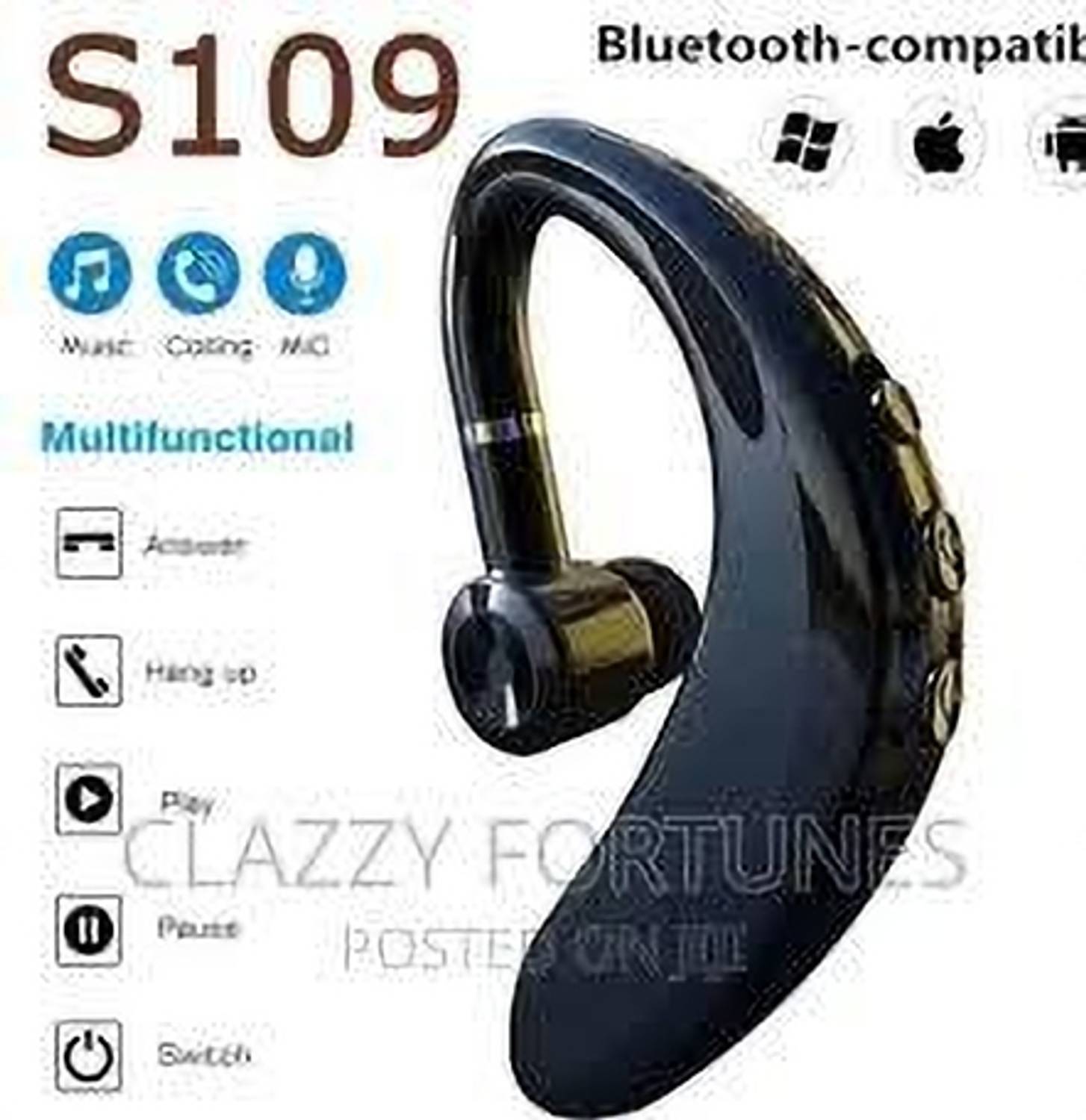 A CONNECT Z MG-BT-A8-01 Wired Headset (Black, In the Ear)