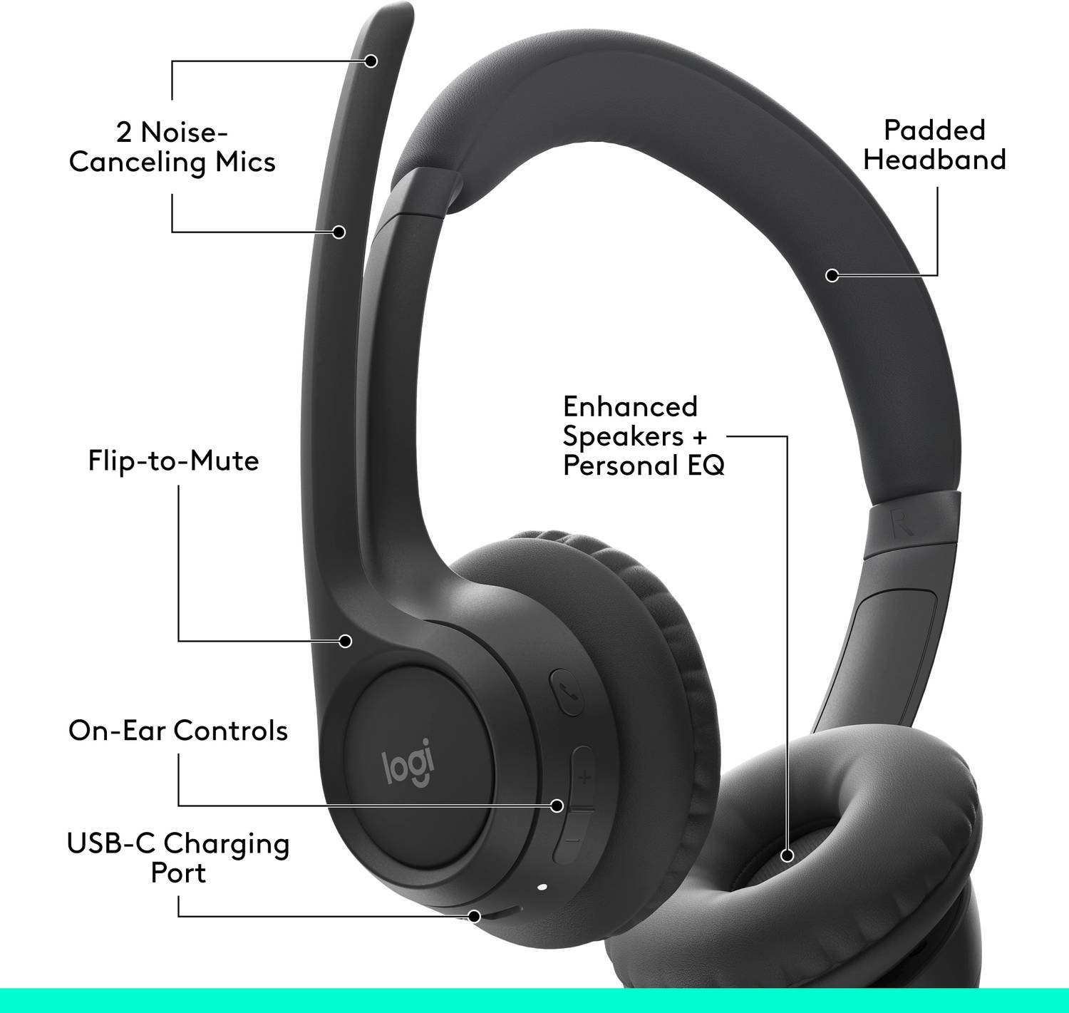 Logitech Zone 300 Black Bluetooth - Image 4