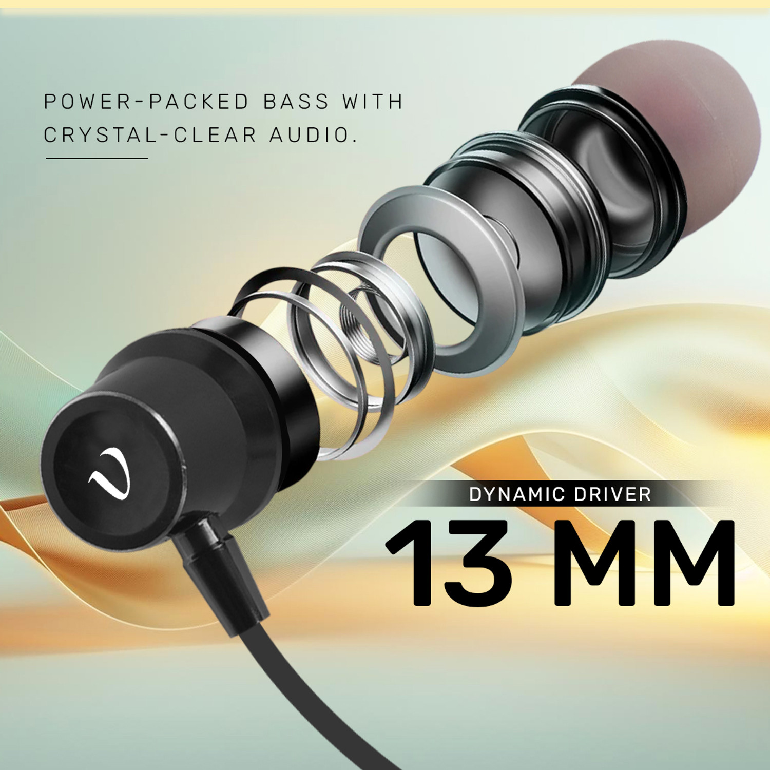 Image of Voods V Collar Active Plus with Call Vibration Alert, Magnetic On /Off, Dual Pairing Bluetooth