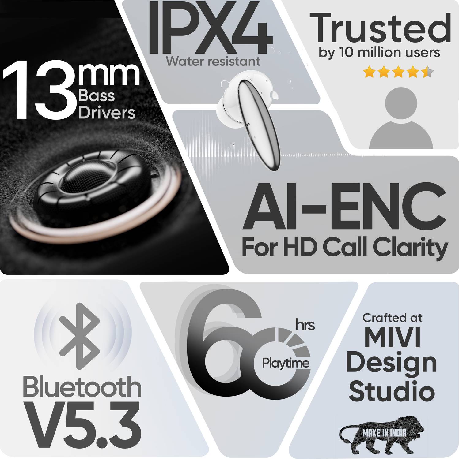 Mivi DuoPods Beat Bluetooth Earbuds - Image 2