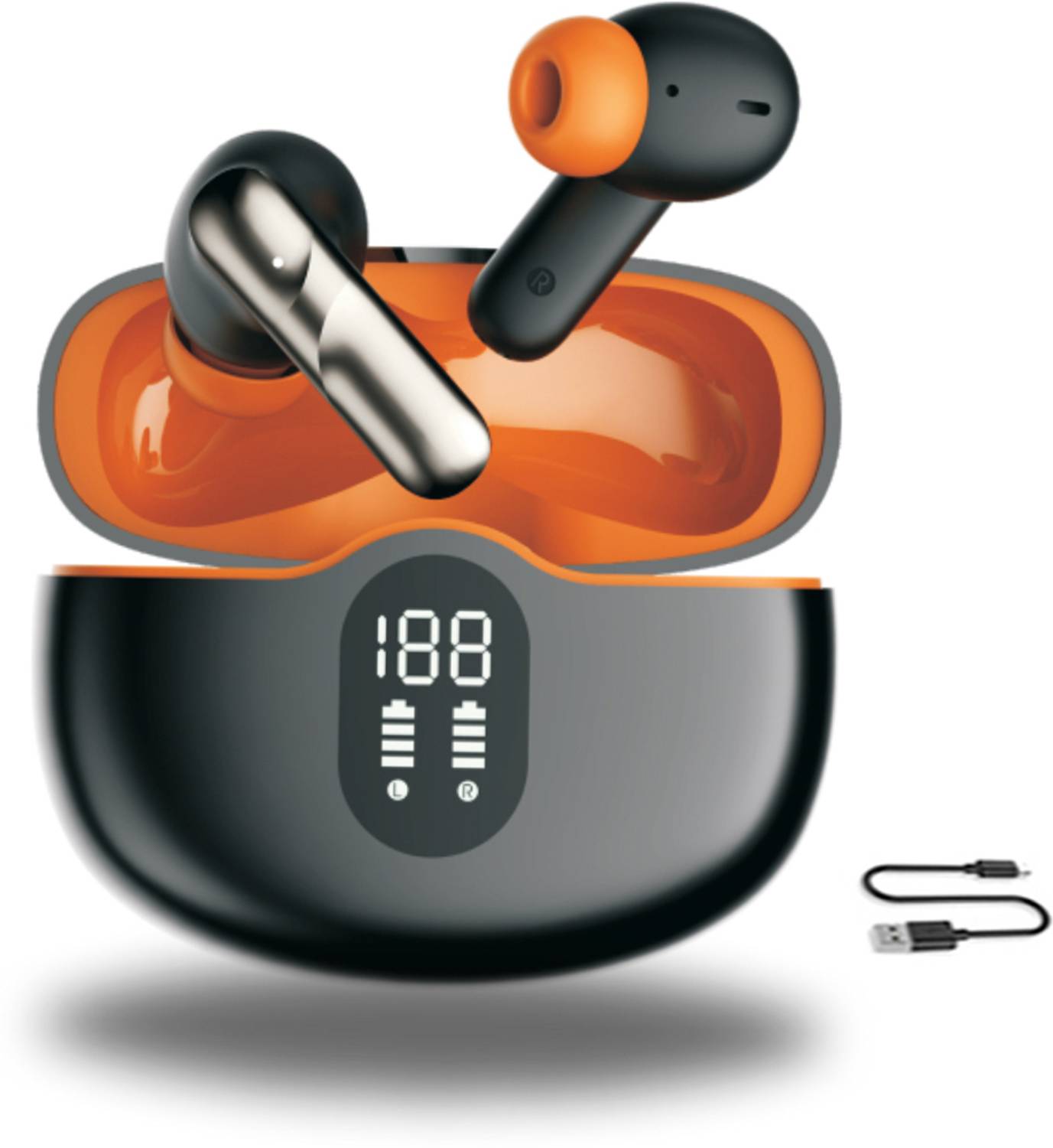 CIHROX Truly Wireless in-Ear Earbuds with AI ENC for Calls, 13mm