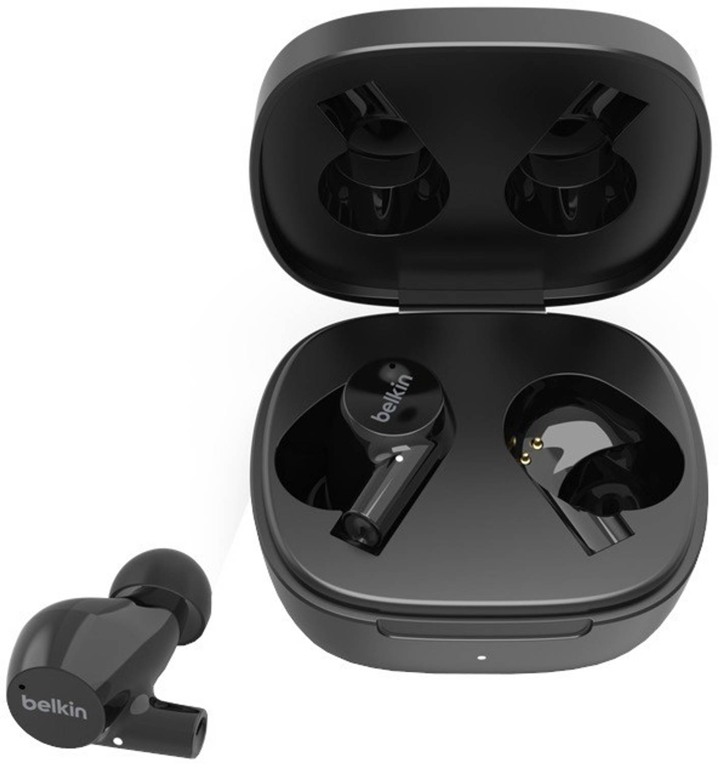 BELKIN TWS Earbuds IPX5,Up to 31 hrs. Playtime Wireless Charging Dual mic on Each Side Bluetooth