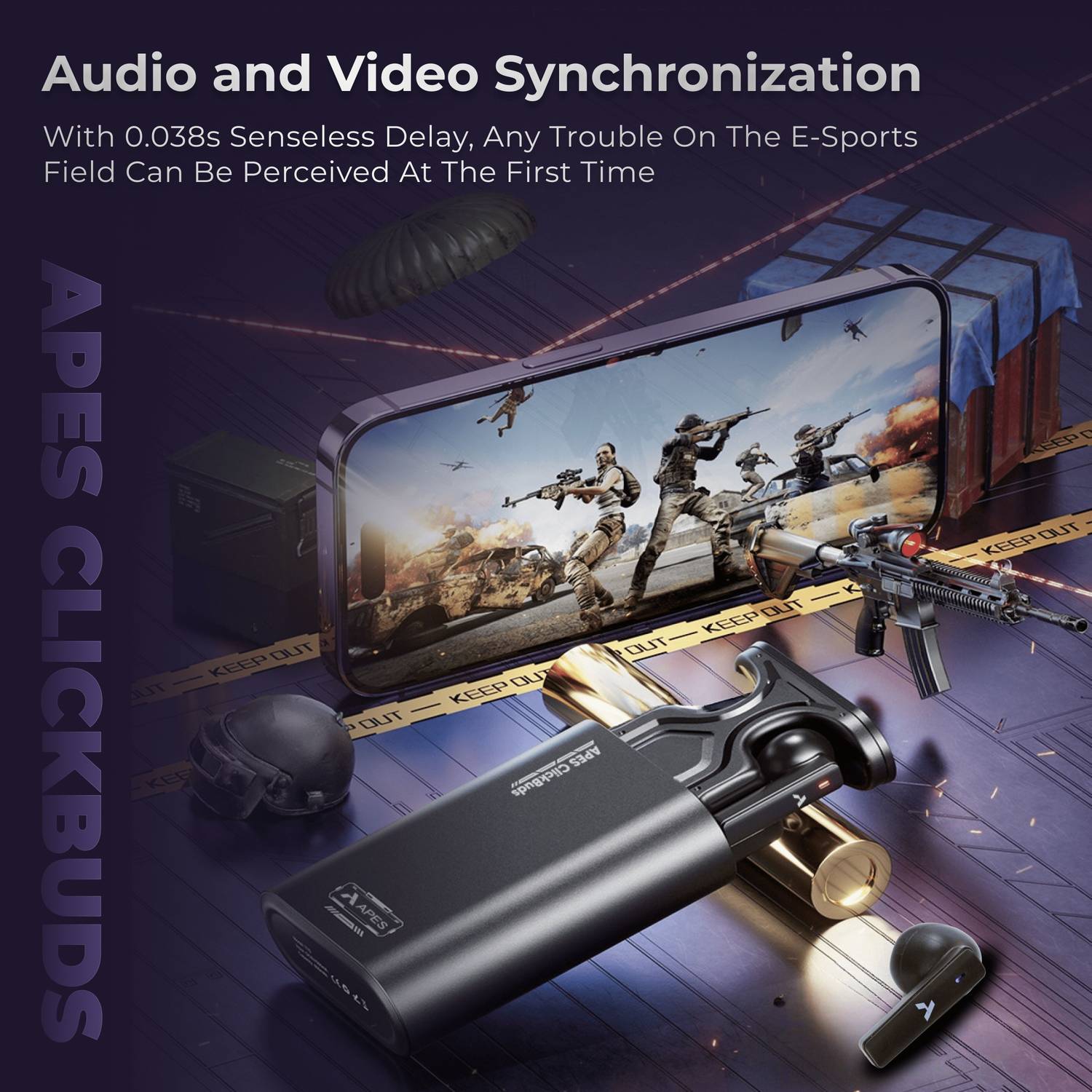 APES ClickBuds TWS 13mm Drivers, 7Hrs Playtime, ANC - Image 5