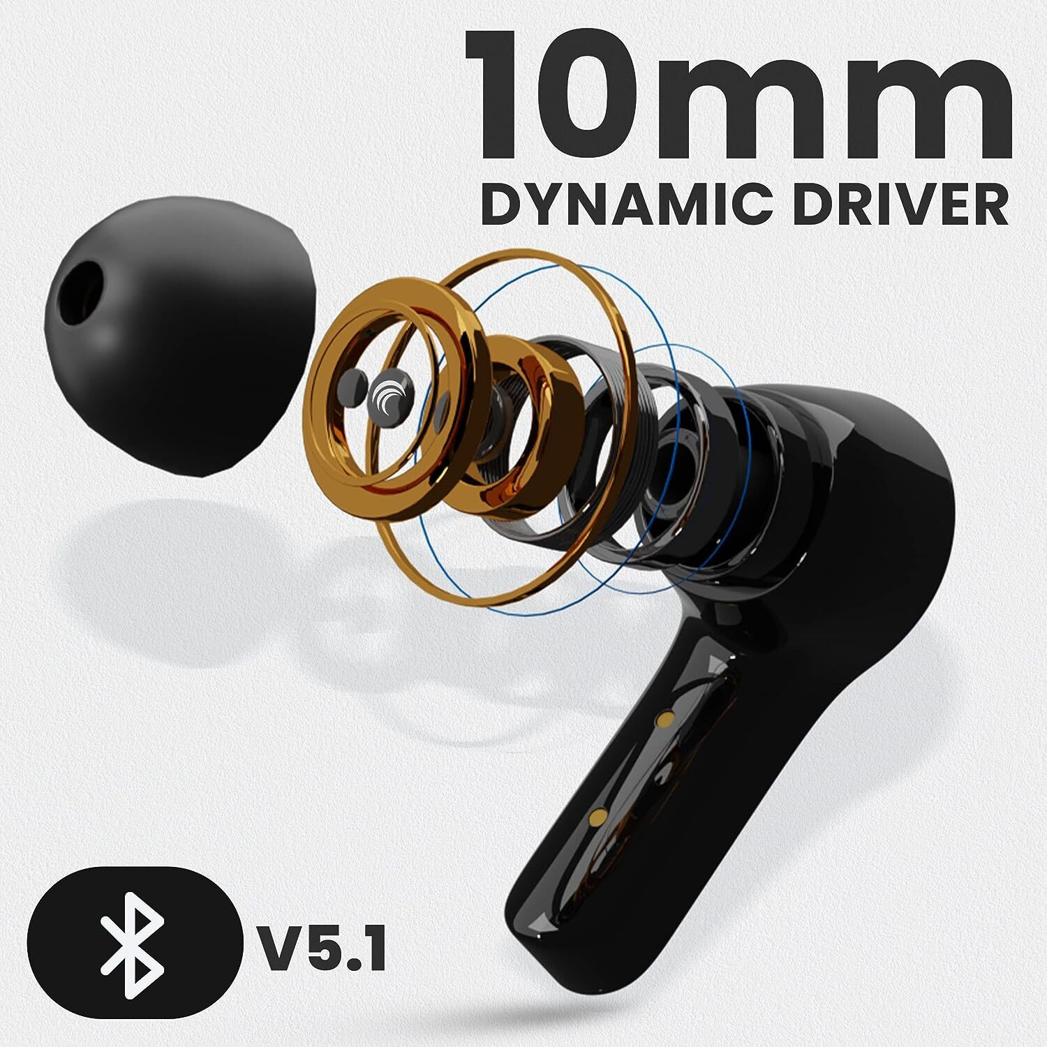 Image of snowbudy IMMERSE Transparent Earbuds 8D Stereo Audio, 5Hrs Playtime With Carry Case Bluetooth Gaming
